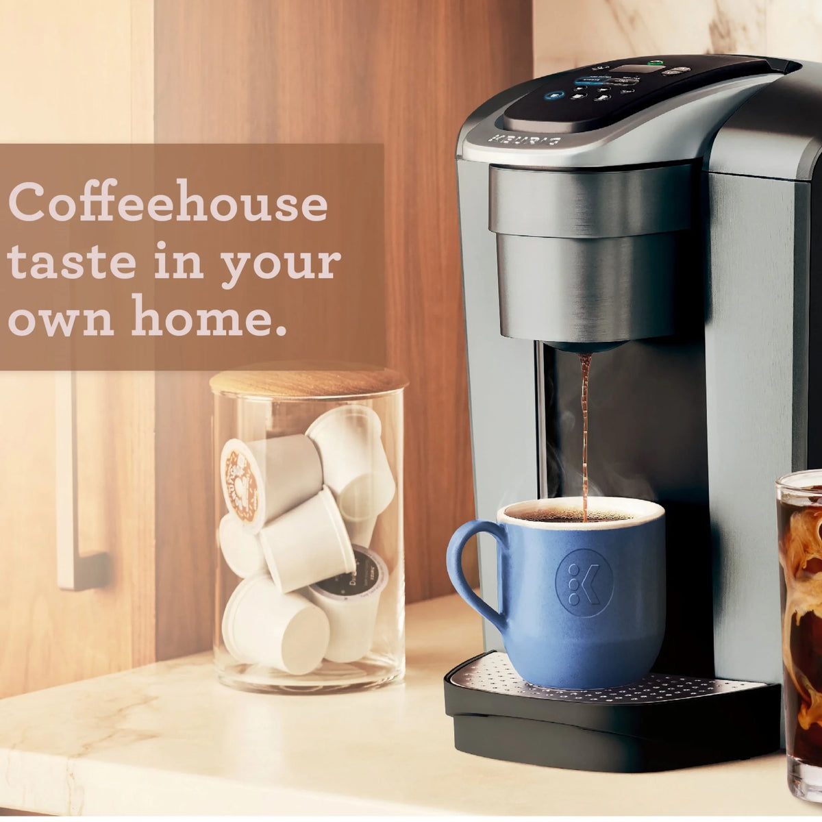 Keurig K-Elite Single-Serve K-Cup Pod Coffee Maker, Brushed Slate