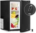 Smad Mini RV Fridge 12V 110V Refrigerator Semi Truck Freightliner Cascadia 2.1 Cu ft Reversible Door
