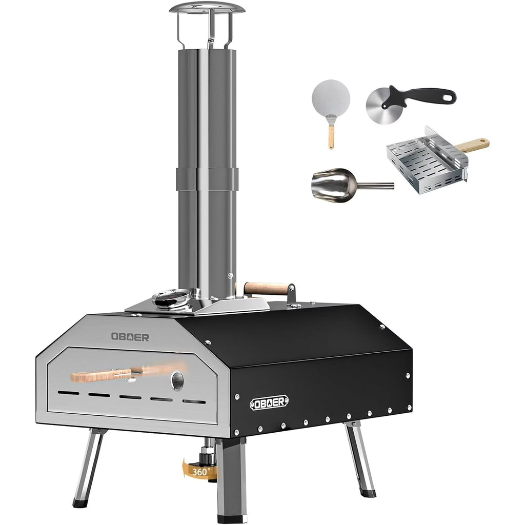 Lilypelle 16�� Dual-Fuel Outdoor Pizza Oven, Portable