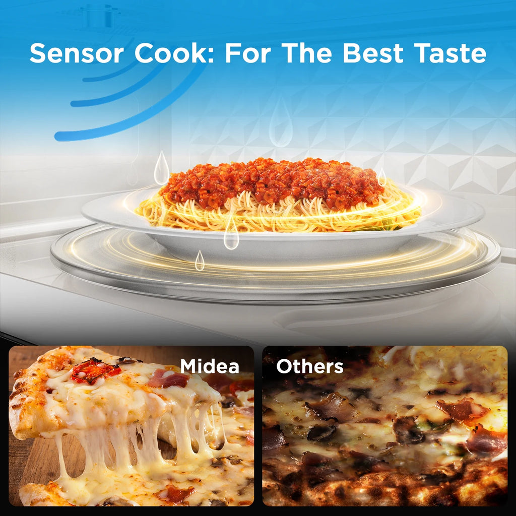 Midea 1.2 Cu. Ft. 30in Slim Over-the-Range Microwave with Sensor Cooking, MMO12S3AST
