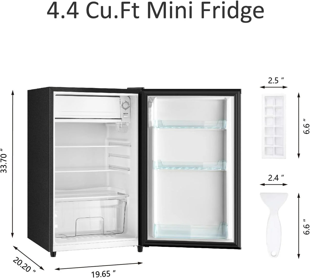 Kcpolre 3.1 Cu.Ft Mini Fridge with Freezer, Adjustable Thermostat, Removable Glass Shelves & Fruit Basket for Dorm Room, Office, Bedroom, Pink