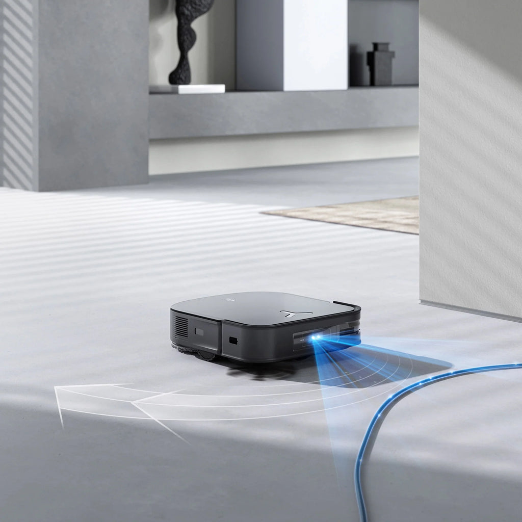ECOVACS DEEBOT X2 OMNI Robot Vacuum and Spinning Mop with Automatic Mop Lifting and Cleaning Station, Self-Emptying, Smart Mapping, Wi-Fi Connected, LIDAR Navigation, Mop Combo, Pet Hair