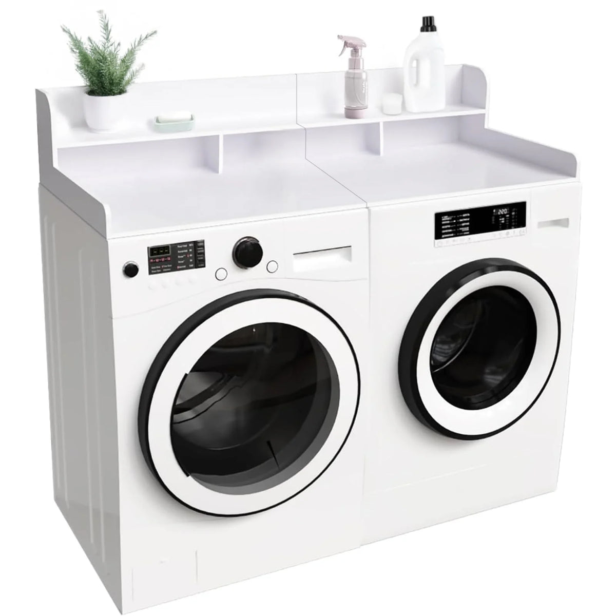 Washer Dryer Countertop with Non-slip Pads,Depth Double Layer Organizer for Washer and Dryer Laundry Hamper Counter Storage,Gray�� Matte