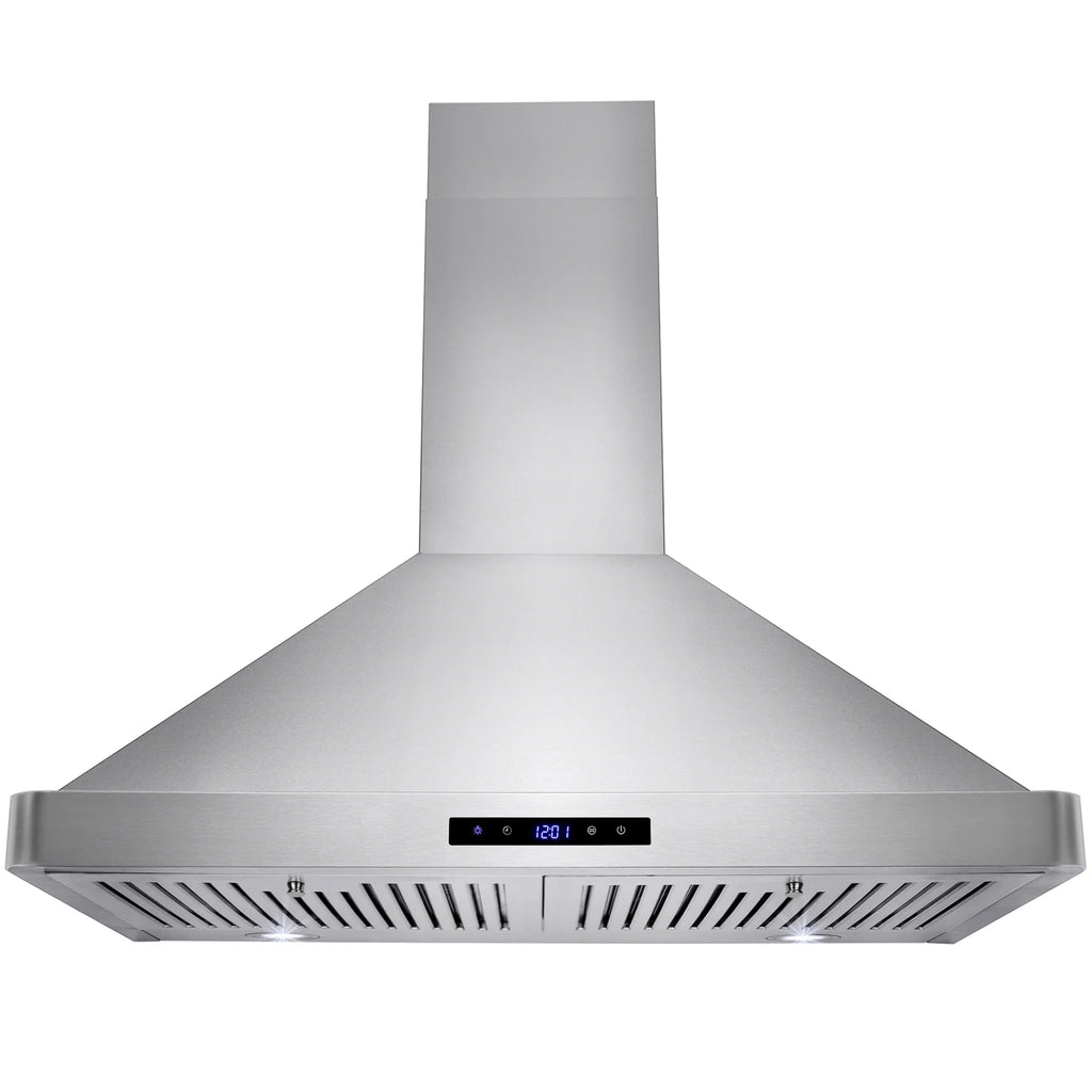 AKDY 30" European Stainless Steel Wall Mount Range Hood with Touch Control Panel