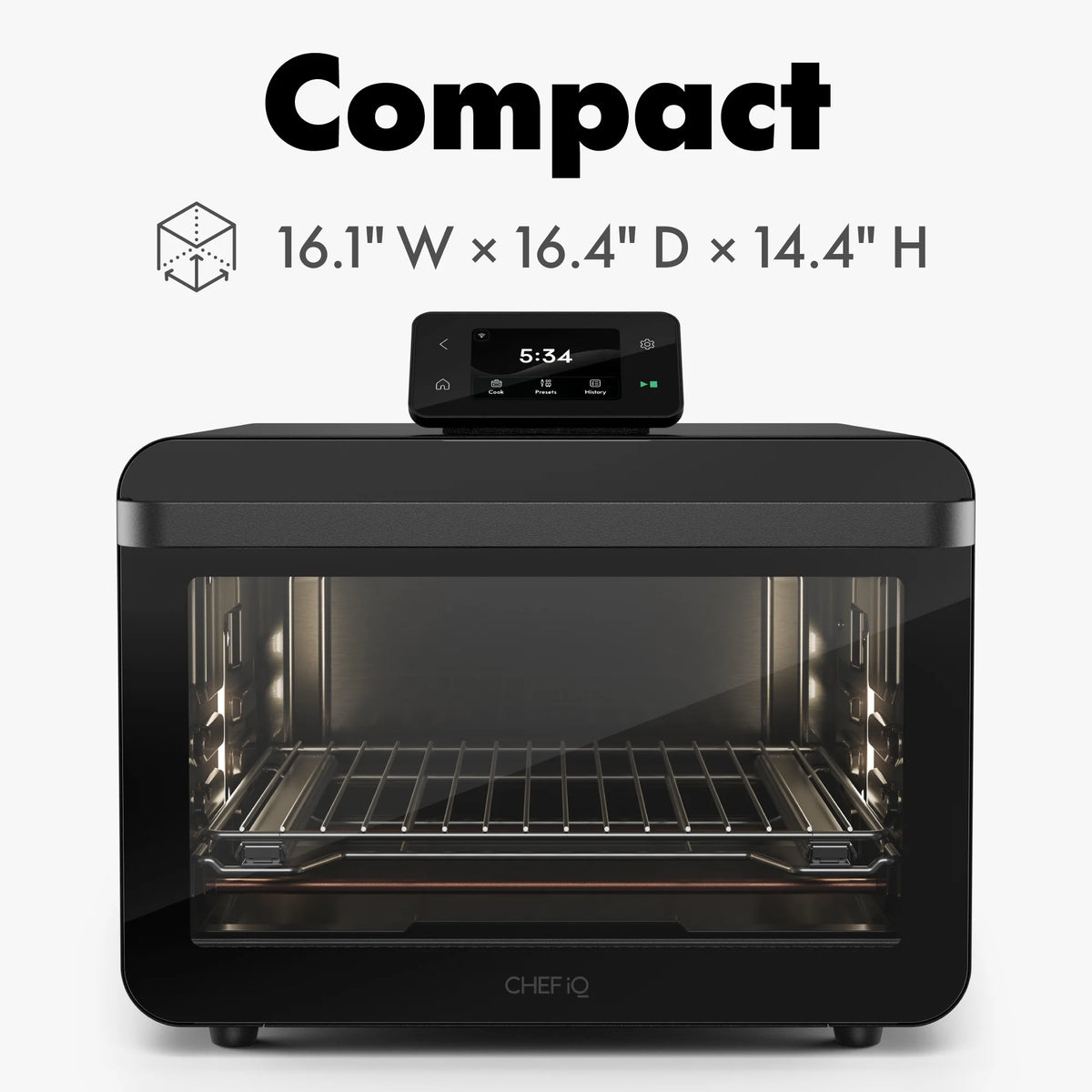 CHEF iQ MiniOven 25-Quart Countertop Oven with Touchscreen Controls - Black