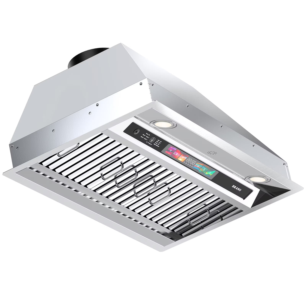 Brano 36-Inch Built-in Range Hood Insert , Voice/Gesture/Touch Control, 900 CFM, 4-Speed, Ducted/Ductless, Adjustable Lights