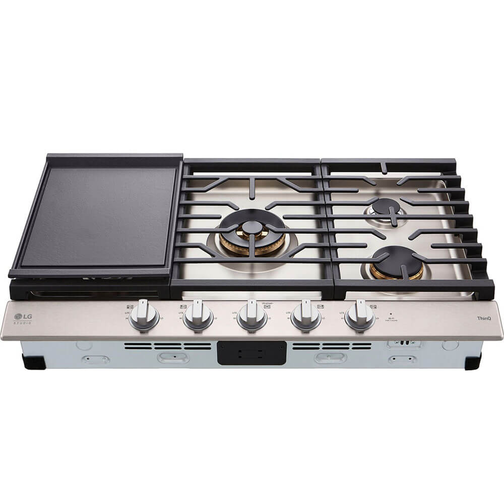 LG Studio CBGS3628S 36 inch Stainless 5-Burner Built-In Gas Cooktop