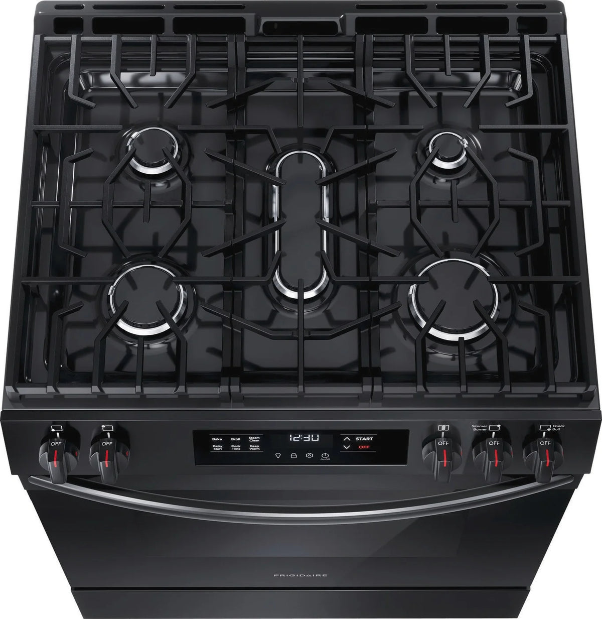 Frigidaire 30" Gas Range with Steam Clean, Black