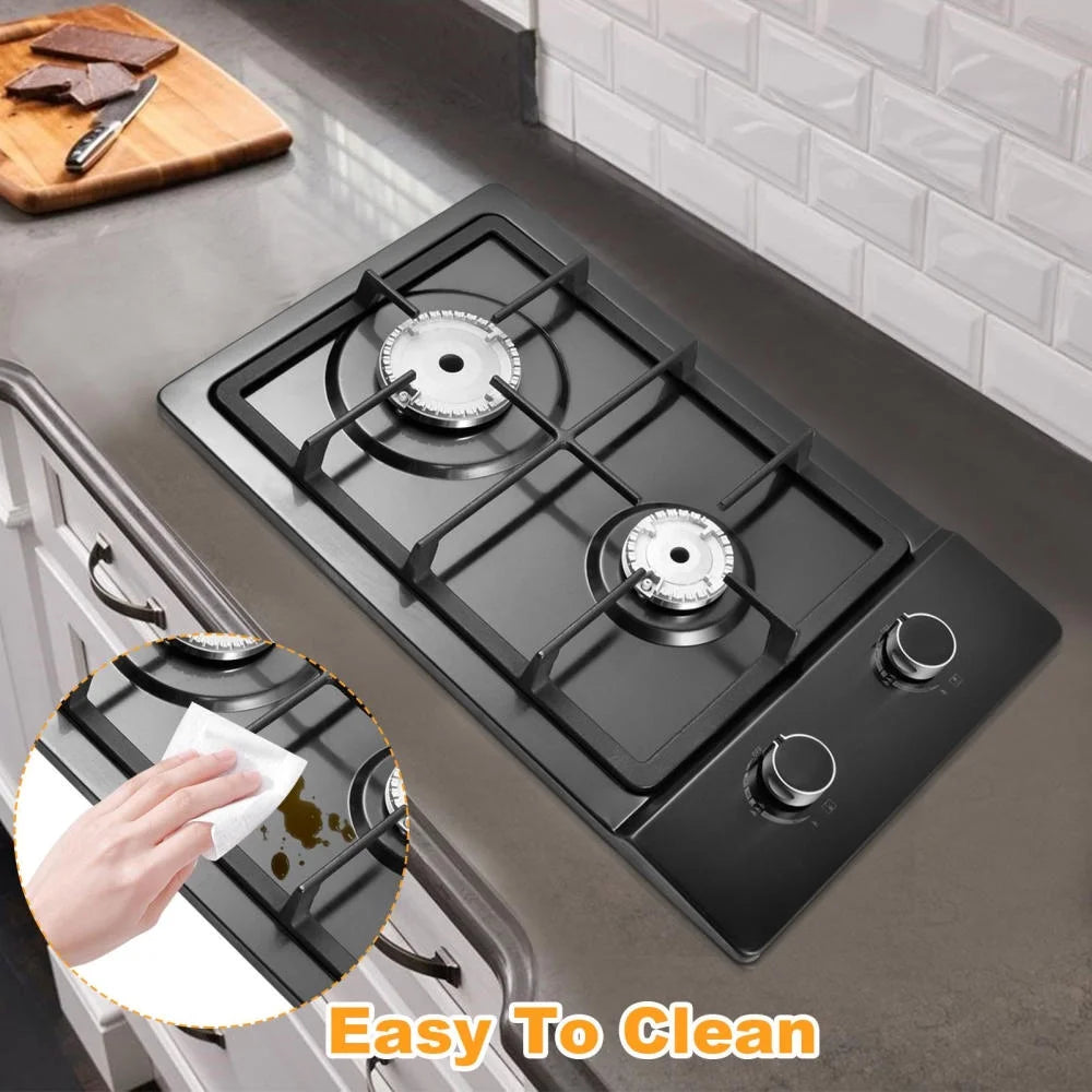 Tohu Stainless Steel Stove 3.3kW 5-Burner Closed Chassis Propane Cooktop for Outdoor/Indoor Cooking
