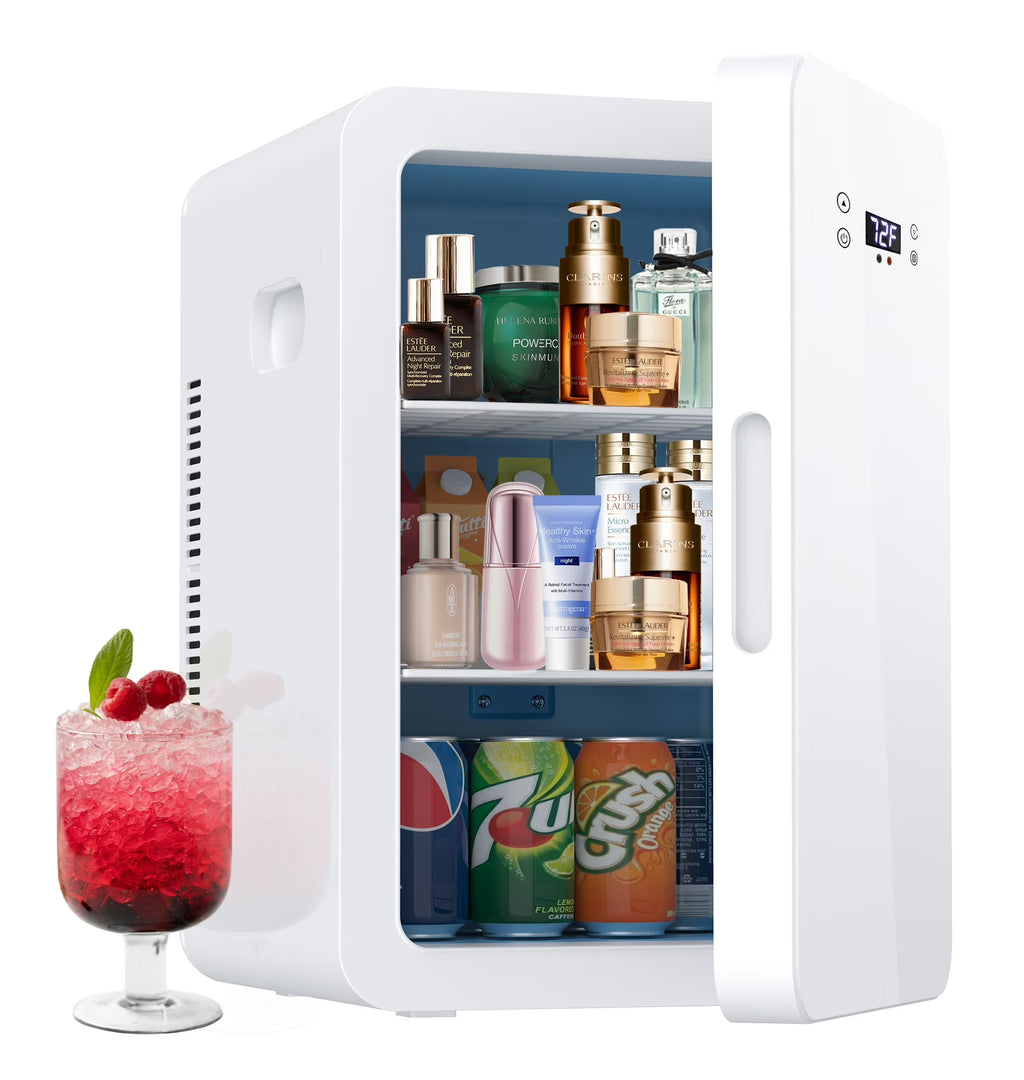ADVWIN 22L/30Can Mini Fridge with Temperature Control, Compact Refrigerators for Bedroom, Cosmetics