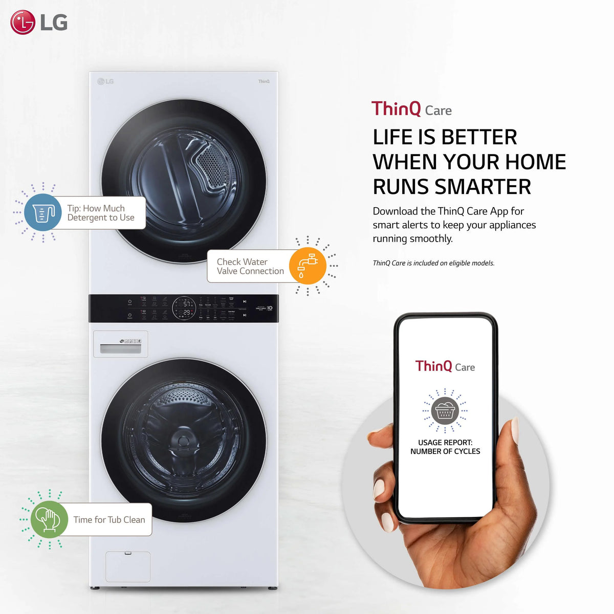 LG Electric Washer Tower