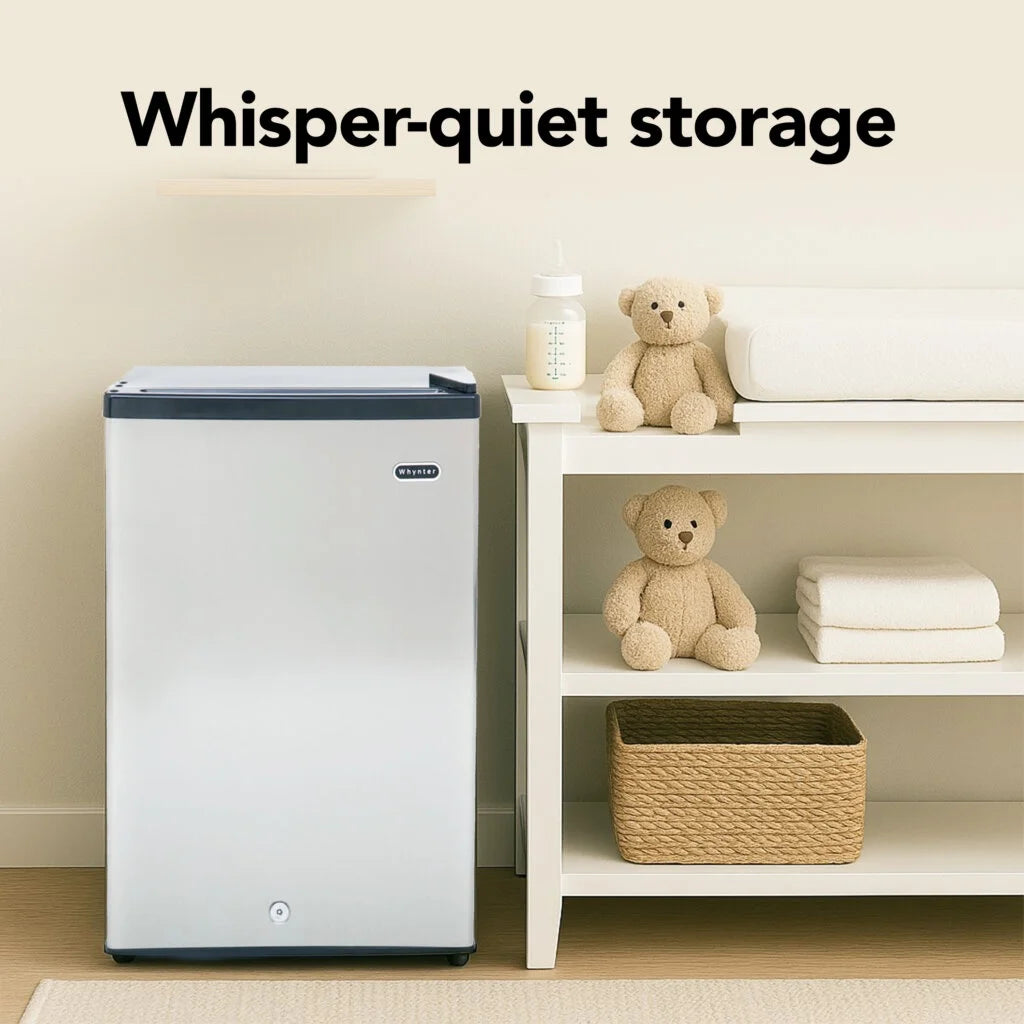 Whynter Cuf-210SS Energy Star Stainless Steel Upright Freezer with Lock, 2.1 cu ft