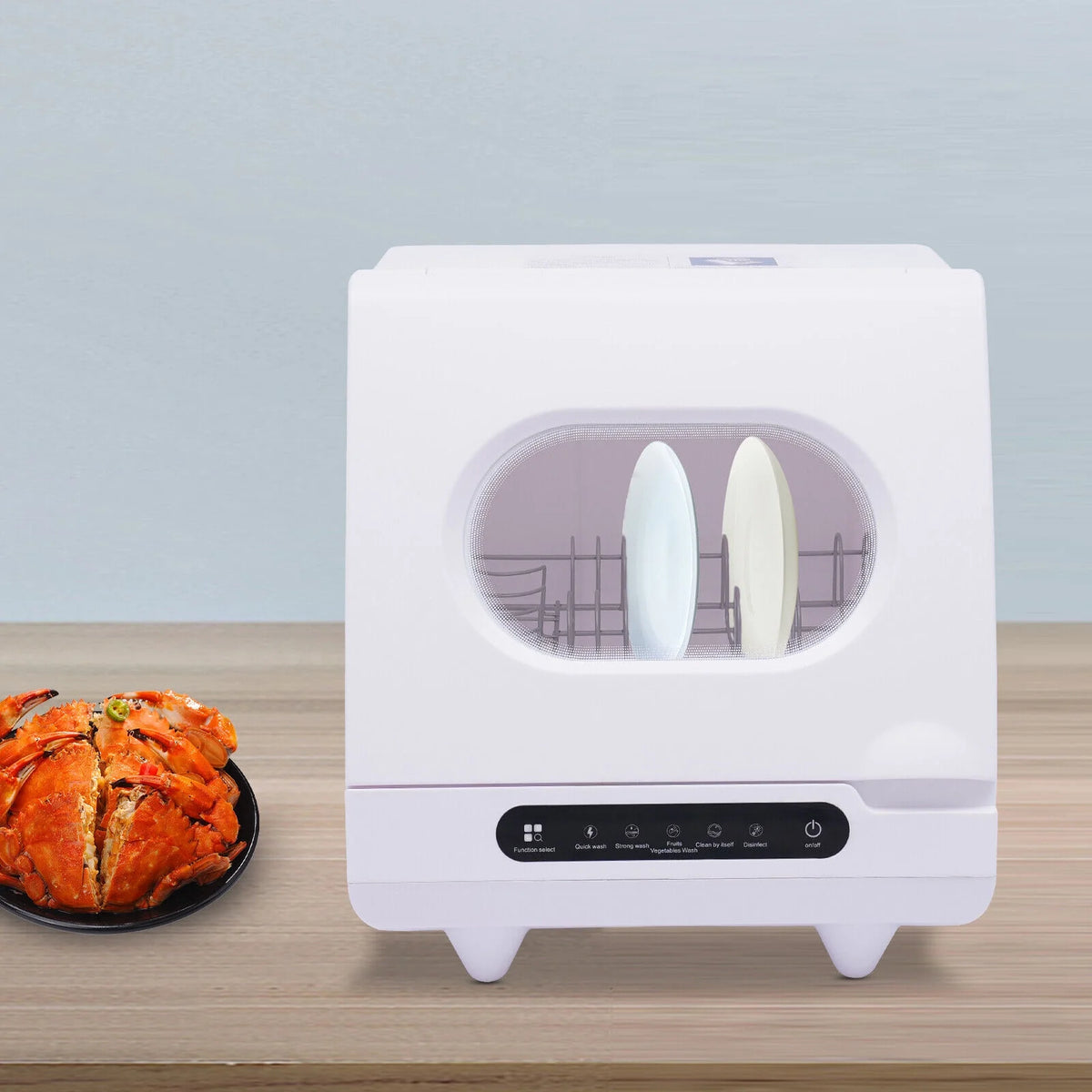 1200W Portable Countertop Mini Dishwasher Dish Washing Machine 5 Washing Program for cleaning dishes, vegetables, fruits