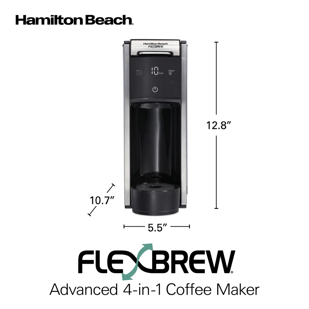 Hamilton Beach FlexBrew Advanced 4-in-1 Coffee Maker, Removable 45 oz. Water Reservoir, 49925
