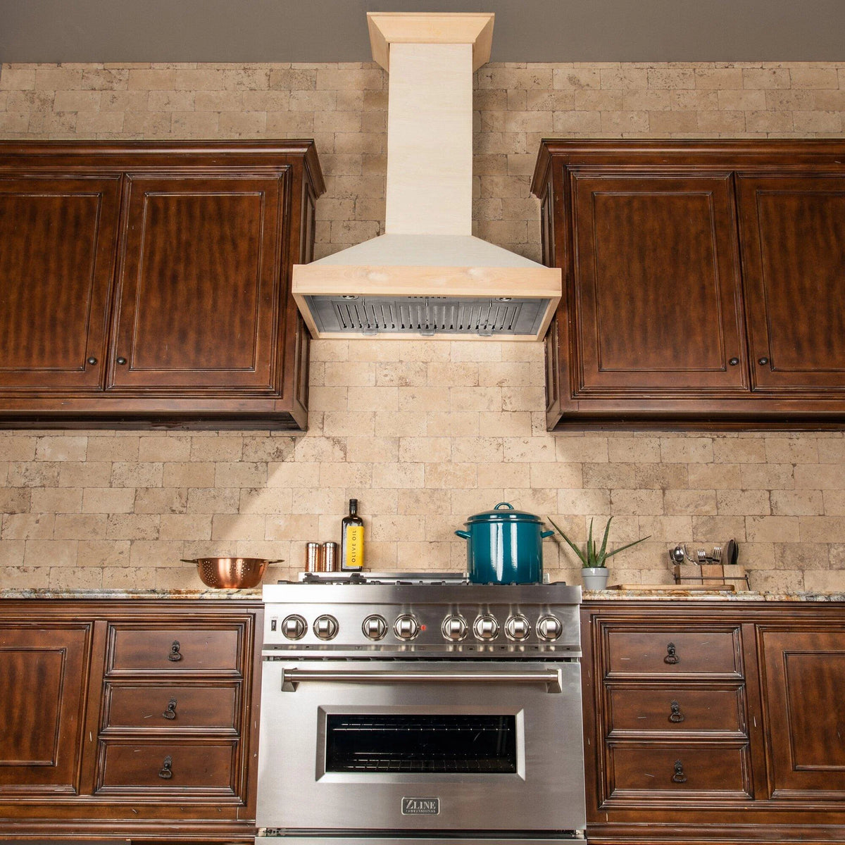 ZLINE 30 in. Unfinished Wooden Wall Mount Range Hood - Includes Motor