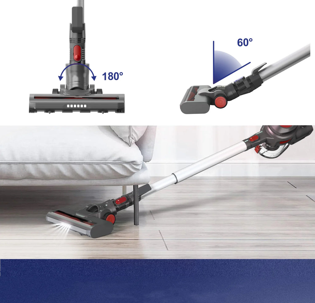 MOOSOO Stick Vacuum Cleaner, 4-in-1 Handheld Cordless Vacuum with Powerful Suction for Home Hard Floor Carpet Car Pet Hair, XL-618A