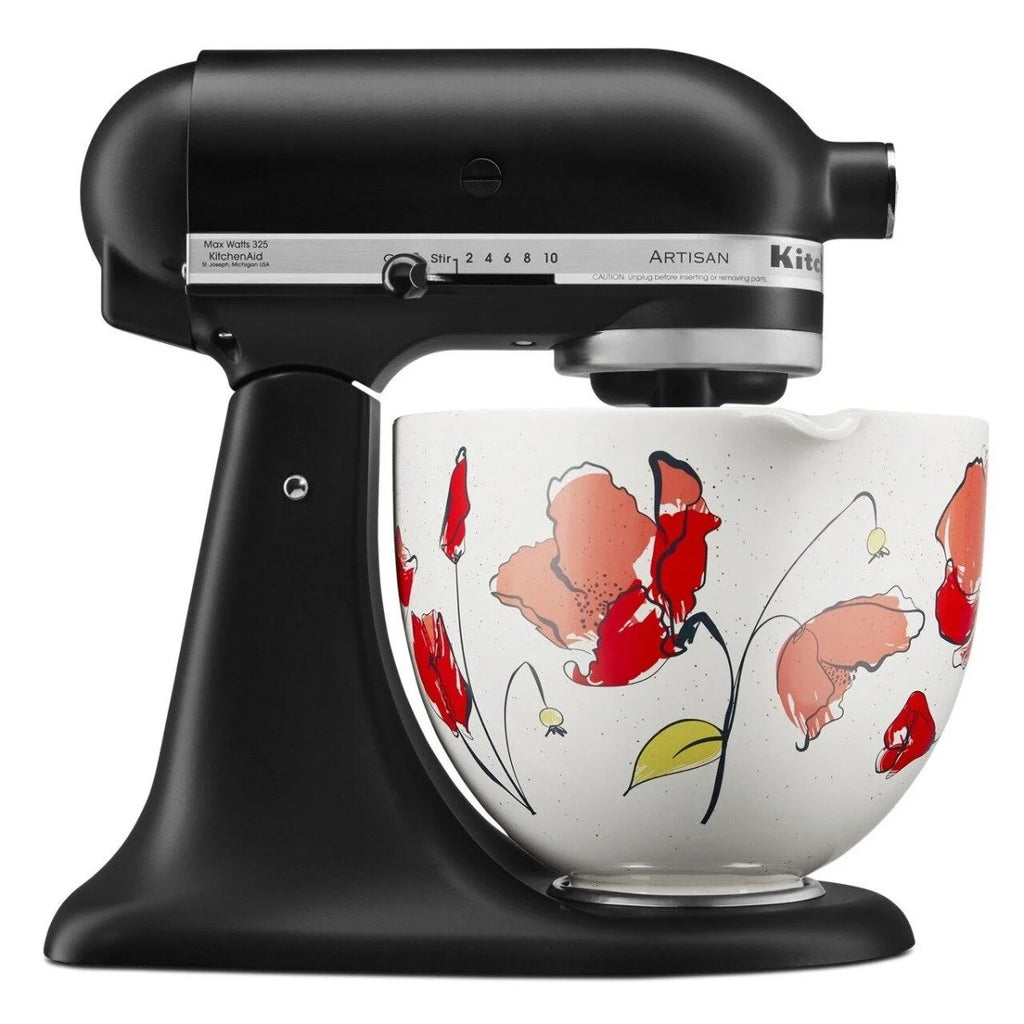 KitchenAid 5-Quart Poppy Ceramic Bowl | Fits 4.5-Quart & 5-Quart KitchenAid Tilt-Head Stand Mixers