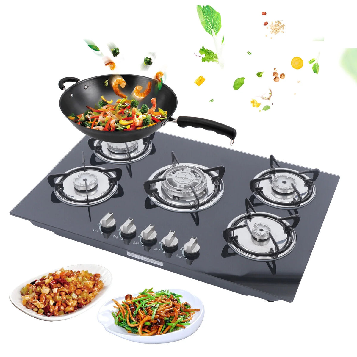 30" Stove Top Gas Cooktop Burner Kitchen Cooking LPG / Propane with 5 Burners