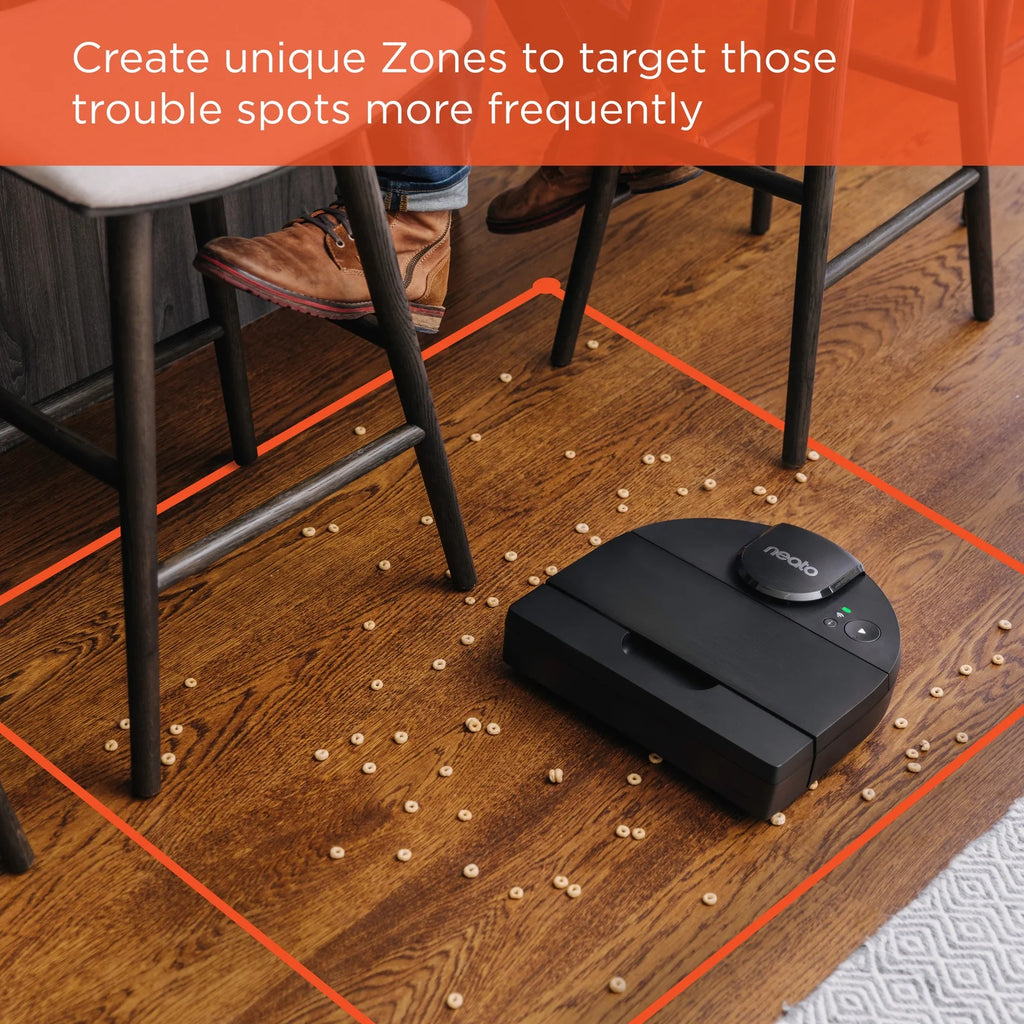 Open Box Neato D9 Intelligent Robot Vacuum Wi-Fi Connected with LIDAR Navigation in Black