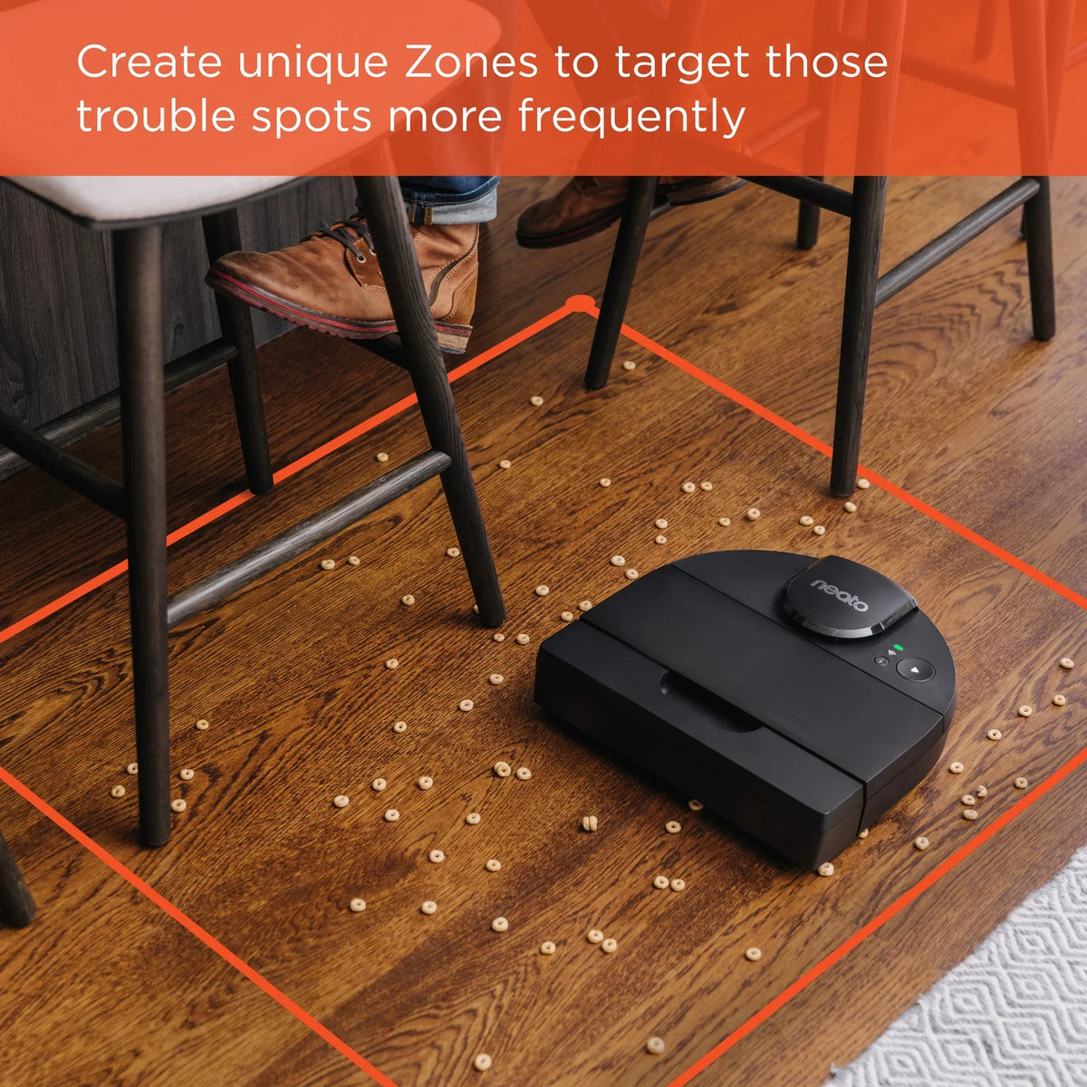 Open Box Neato D9 Intelligent Robot Vacuum Wi-Fi Connected with LIDAR Navigation in Black