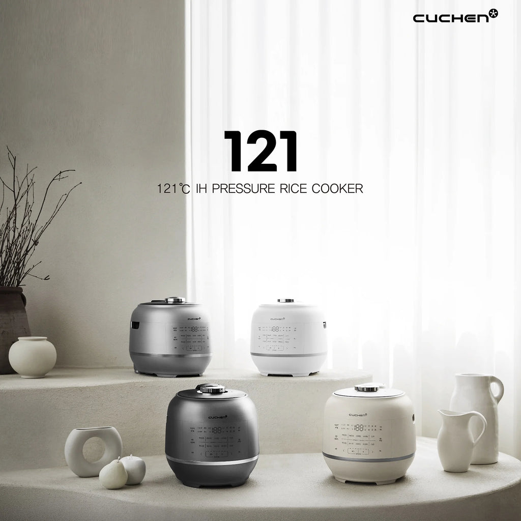 CUCHEN CRT-RPK0670WUS | 2.1 Ultra High-Pressure Induction Heating Rice Cooker 6 Cup (Uncooked) | Full Stainless Power Lock System | Auto Steam Clean | Voice Guide | Made in Korea | White