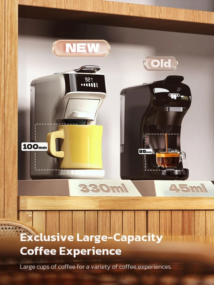 HiBREW 6in1 Pods Coffee Machine Multiple Espresso Cafetera Cappuccino Coffee Maker H1B Beige