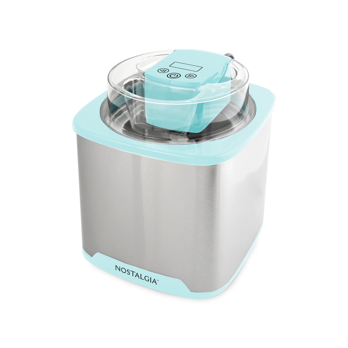 Nostalgia 2-Quart Electric Ice Cream Maker �C Make Homemade Ice Cream, Gelato, Sorbet & Frozen Yogurt �C No Salt/Ice Needed, Digital Controls, Mix-In Chute & Freezing Gel Canister �C Stainless Steel