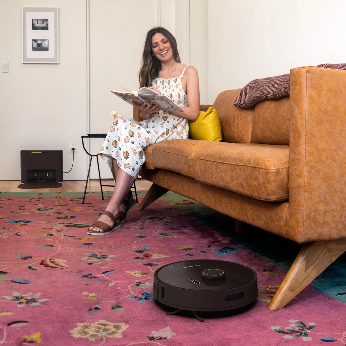 bObsweep Orb-i Robot Vacuum, 100-Day-Self Empeting bin, 5000pa Suction, Blackberry, New