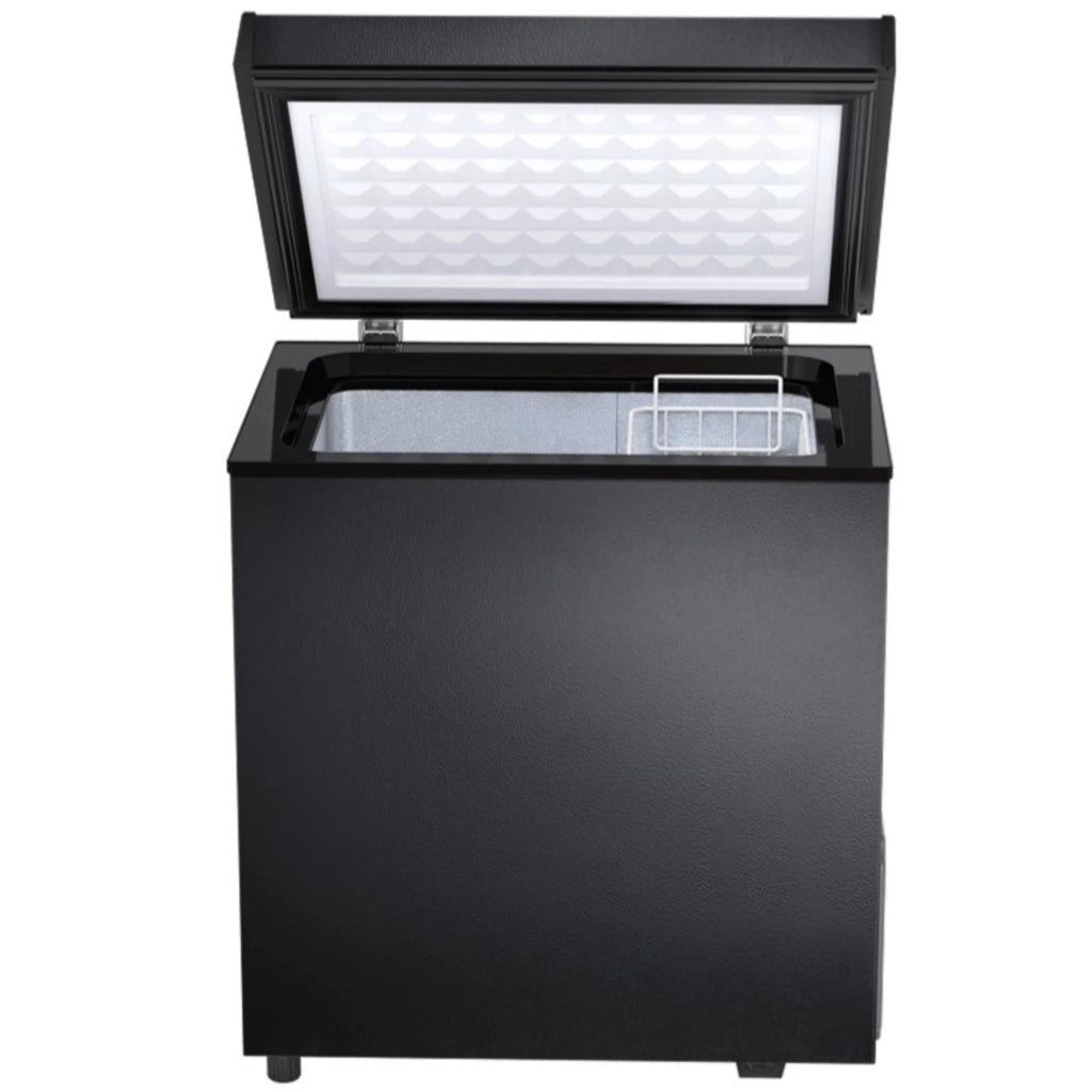 Auseo 2.5 cu. ft. Chest Freezer with 2 baskets Free Standing Top open Door Deep Compact Freezer Suitable for Home/RV/Kitchen/Office-Black