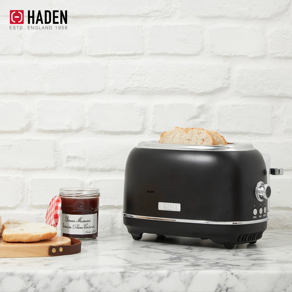 Haden Heritage 1.7 Liter Electric Kettle with 2 Slice Bread Toaster, White