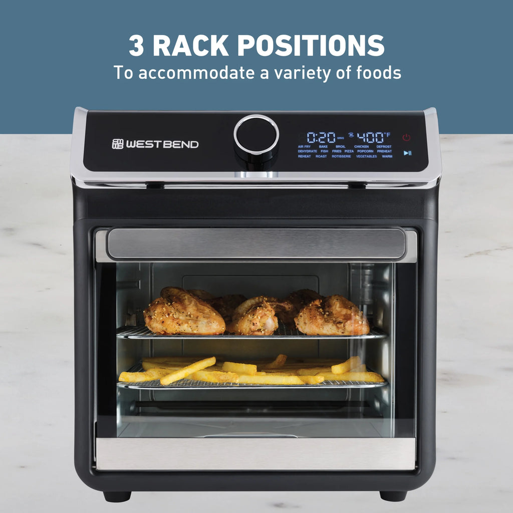 West Bend 15 Qt. Air Fryer Oven with 16 Presets, in Black (AFWB15BK13)