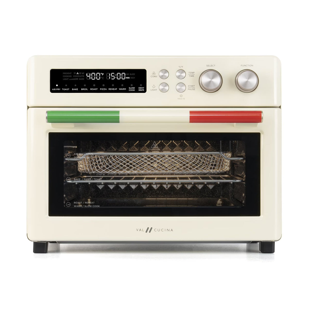 VAL CUCINA 10-IN-1 AIR FRYER TOASTER OVEN -  BRUSHED STAINLESS STEEL