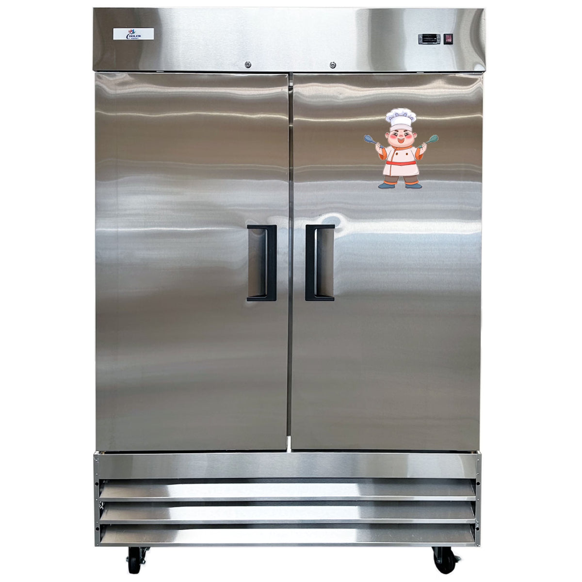 Cooler Depot 55 Inches Double Door Reach-in Commercial Stainless Steel Freezer C55F NSF ETL Certified