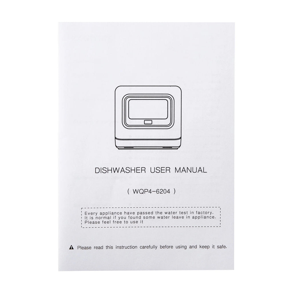 TFCFL Portable Compact Dish Washing Machine Countertop Mini Dishwasher with Water Tank Leak-Proof Air Dry