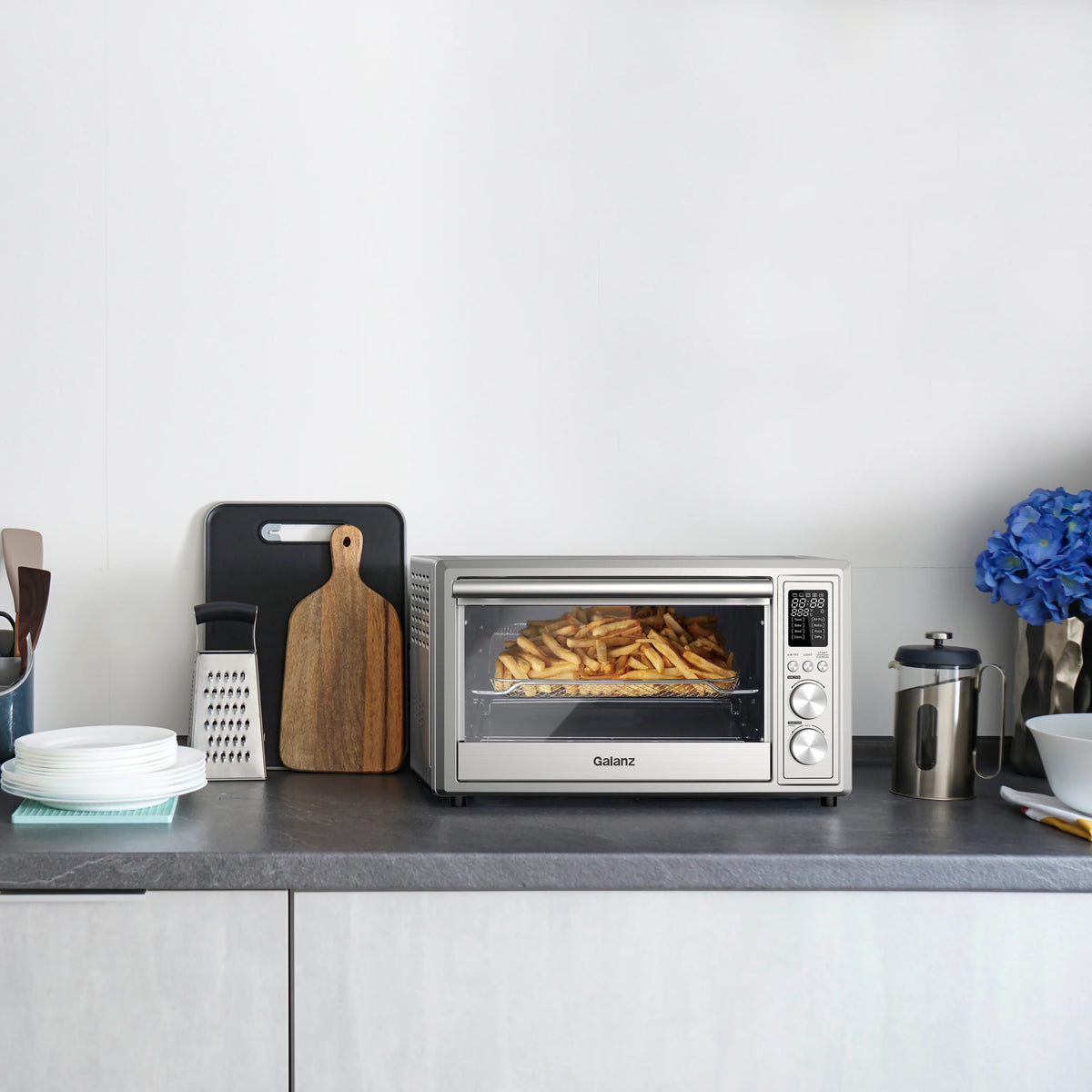 Galanz GT12SSDAN18 1.1 Cu.Ft. Digital Toaster Oven with Air Fry, Stainless Steel