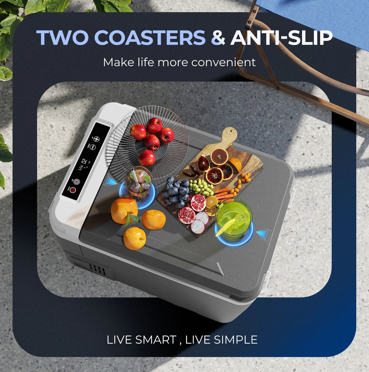 Simzlife 12 Volt Refrigerator, 11 Quart (10L) Car Fridge with APP Control, Car Refrigerator -4℉~68℉, Portable Freezer for RV, Camping, Travel