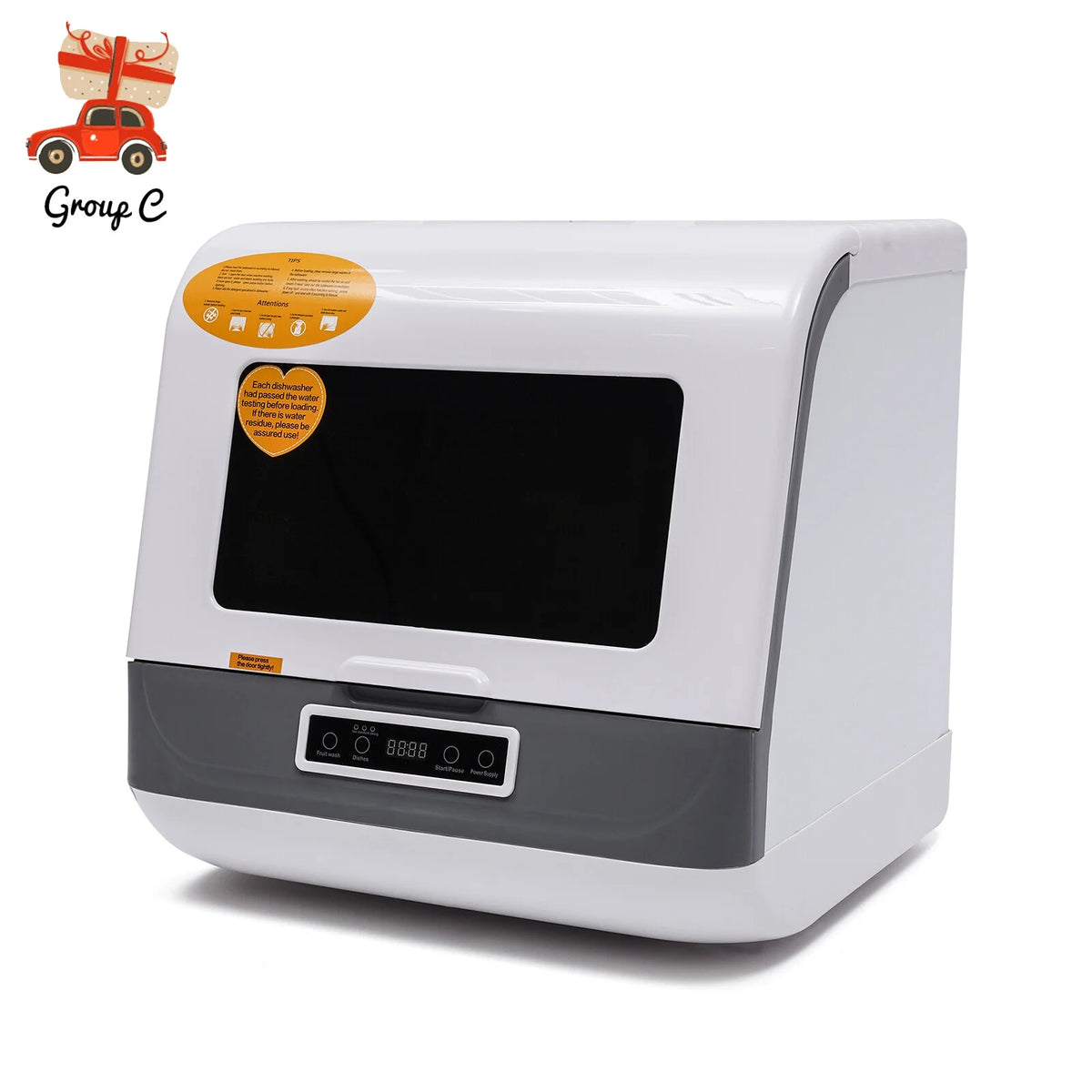 Large Capacity Portable Countertop Dishwasher 3 Washing Programs 1200W 110V