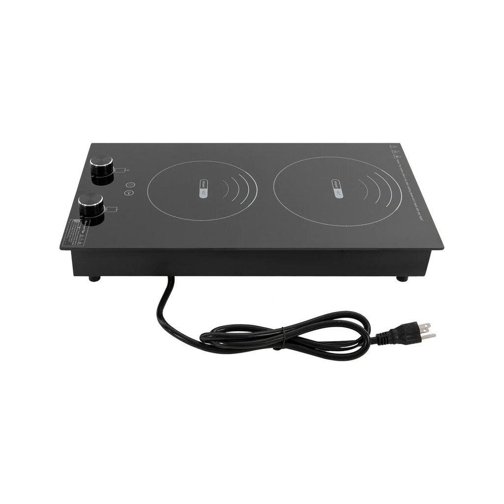 Electric Hob Cook Top Stove 110V Induction Cooktop 2 Burners Ceramic Cooktop