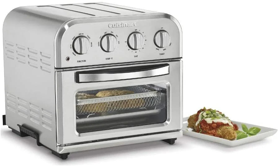 Restored Cuisinart TOA-28FR Compact Air Fryer Toaster Oven, Silver (Refurbished)