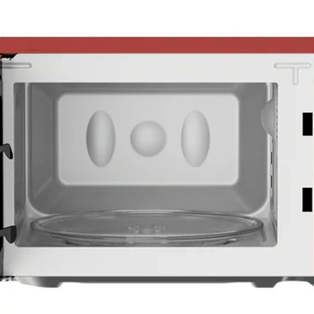 Magic Chef 0.7 Cubic Feet 700 Watt Classic Retro Countertop Microwave, Red