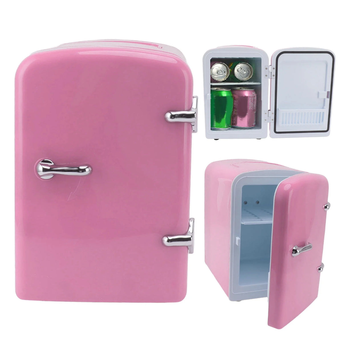 Mini Beauty Fridge, Mini Refrigerator Fridges for Bedrooms, Portable Small Fridge for Car, Travel, Home Skincare, Makeup (UK Plug)