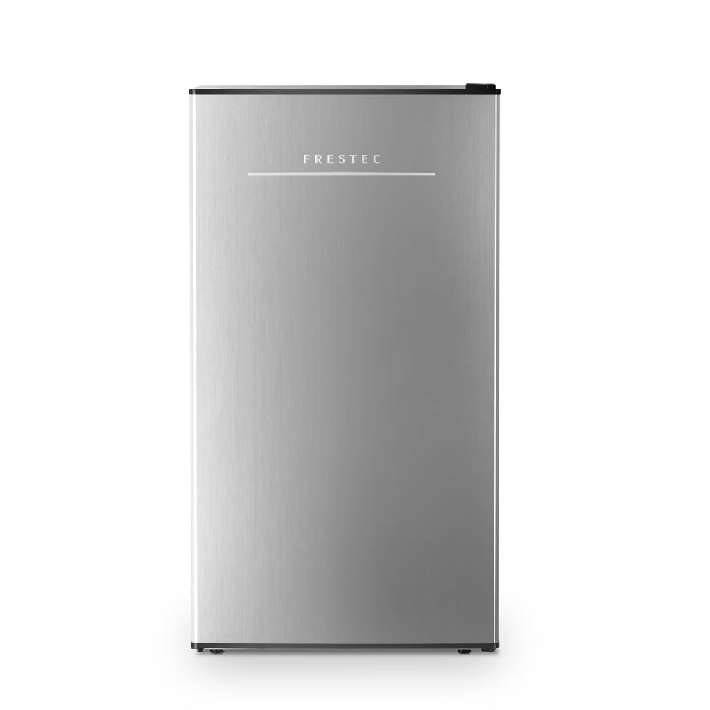 Frestec 3.2 Cu ft One Door Mini Fridge, Estar, Stainless Steel Look, New