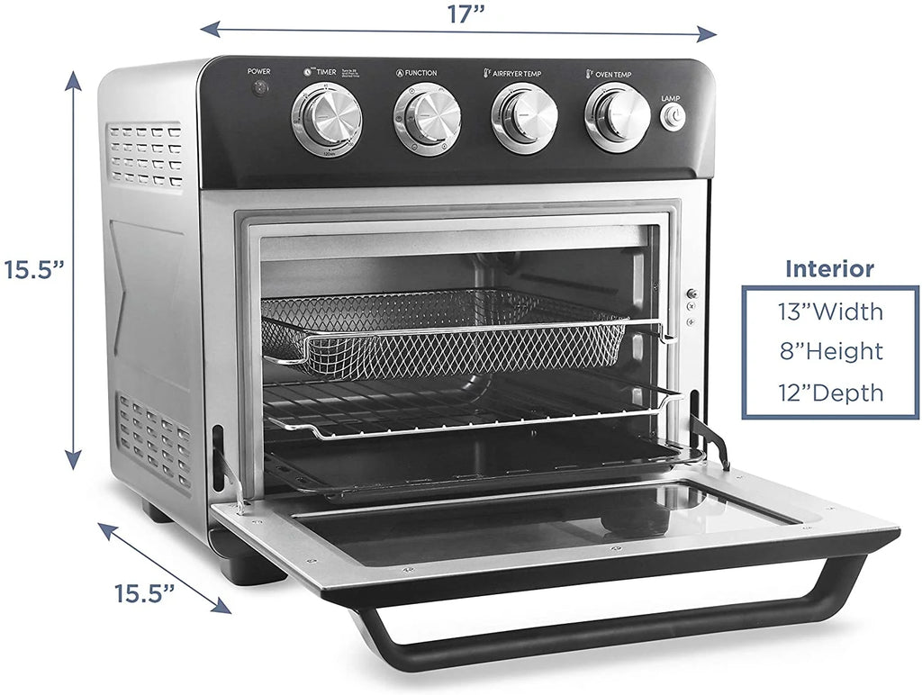 Elite Gourmet Deluxe 25L Air Fryer Oven (Black)