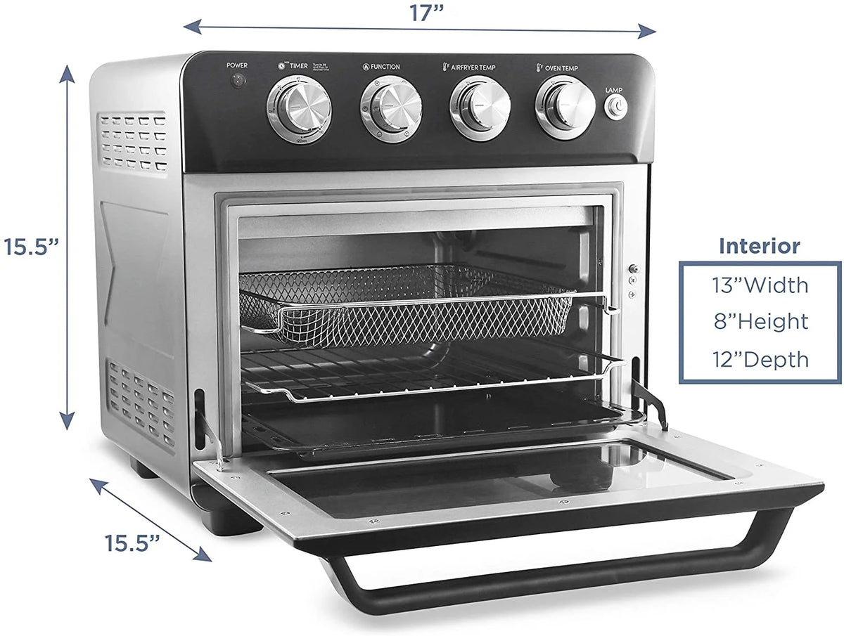 Elite Gourmet Deluxe 25L Air Fryer Oven (Black)