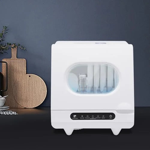 Portable Mini Dishwasher Countertop, 1200W 5 Washing Programs Display Washing Programs Table Top Dishwasher, With 360��Dual Spray, Portable Compact Dishwasher, L15.7xW15.7xH17.72in