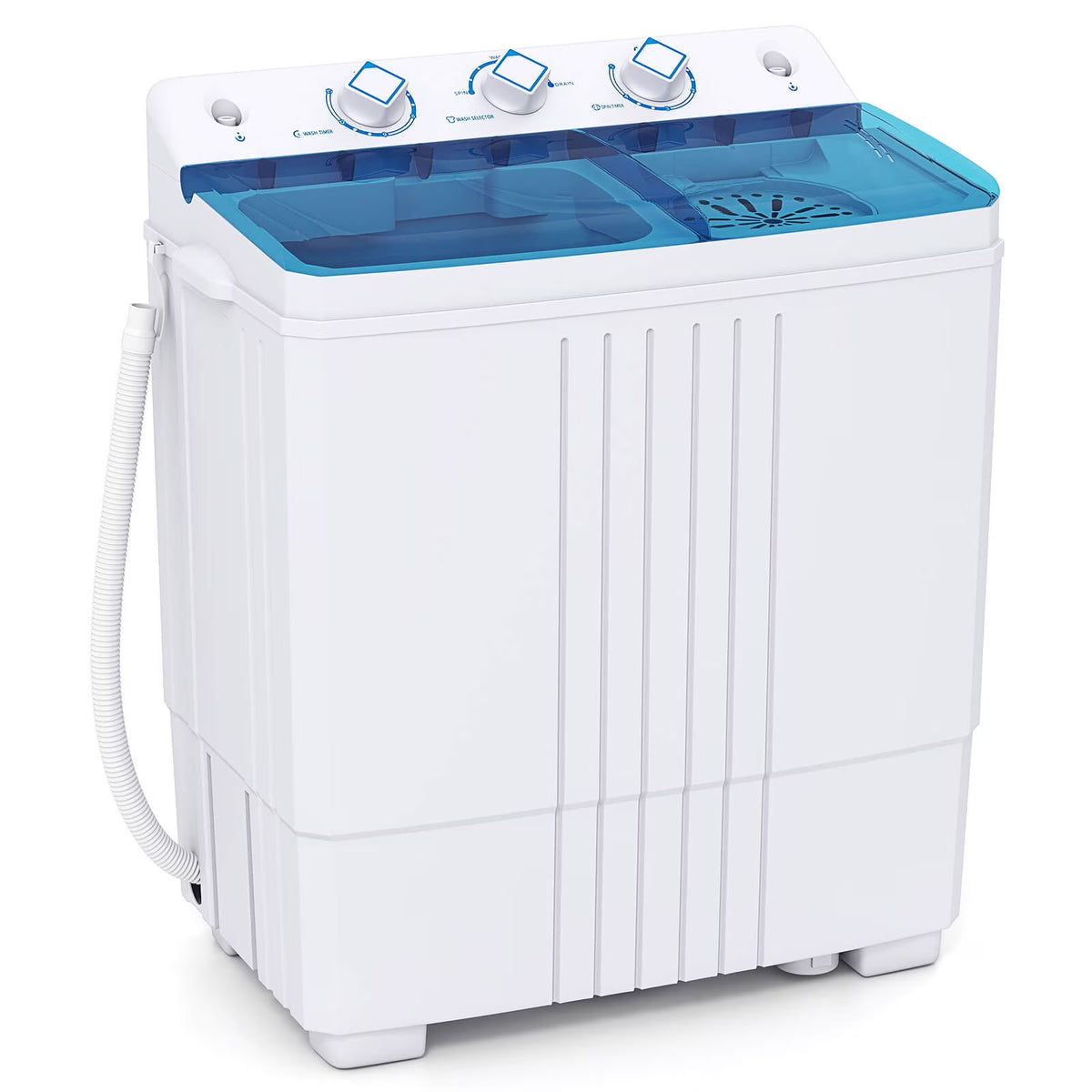 Costway Twin Tub 20Lbs Top Load Washing Machine with Gravity Drain