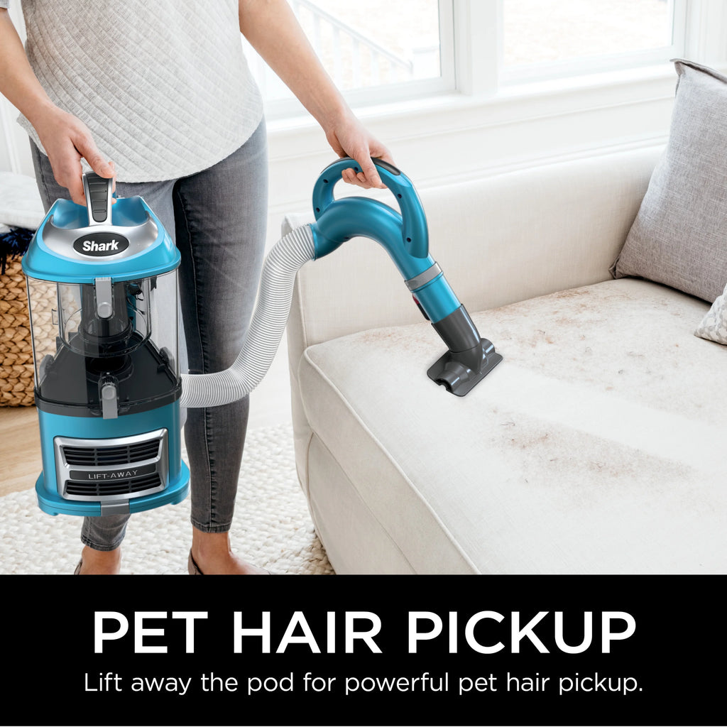 Shark Upright Vacuum, Navigator Lift-Away with Powerful Suction, Bagless, Hard Floor and Carpet, Large Dust Cup, Hepa Filter, Swivel Steering, Upholstery & Crevice Tool, NV380, Blue