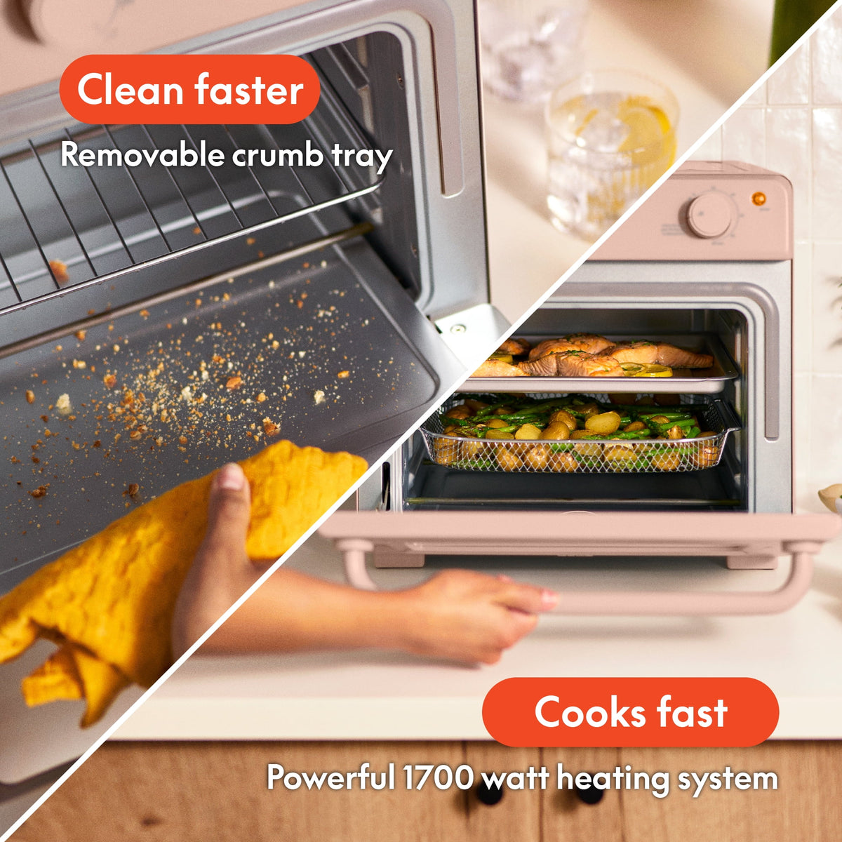 bella 6-Slice Toaster Oven, Oatmilk