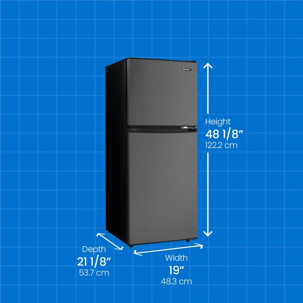 Danby 4.7 cu. ft. 2-door Compact Fridge in Black Stainless Steel Look DCR047A1BBSL