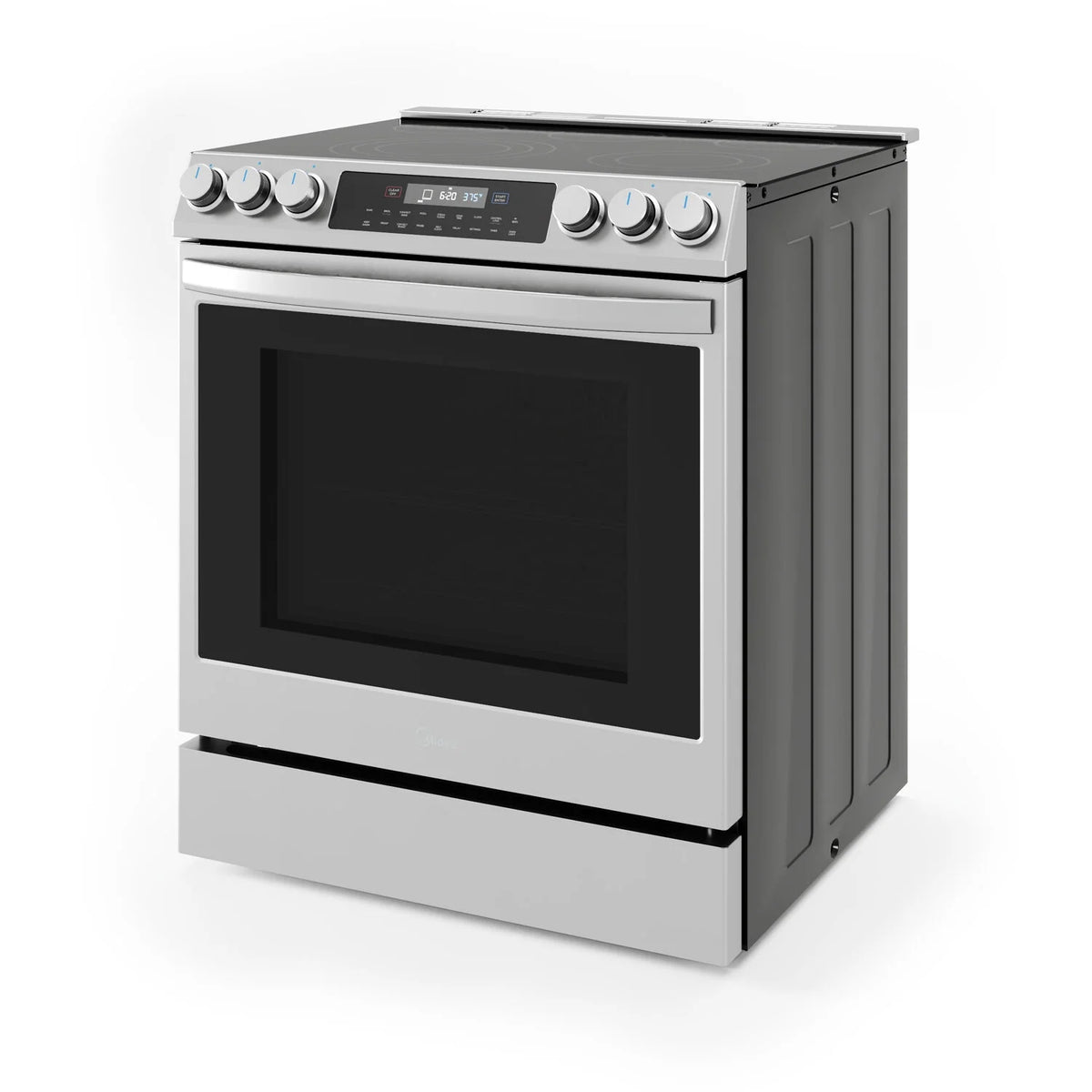 Midea 30-In Slide-In Electric Range with Wi-Fi Connectivity and Fan Convection, Stainless Steel,  MES30S2AST